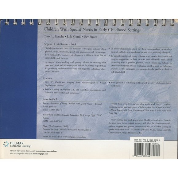 Children With Special Needs in Early Childhood Settings for Teachers 1st Edition - Picture 2 of 2